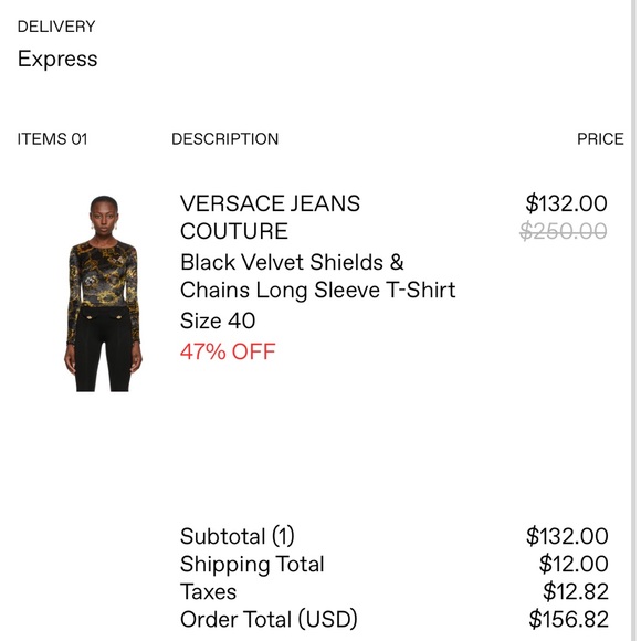 Versace jeans couture size 40 (fits like XS/S) - Picture 9 of 9